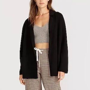 J. Crew Eloise Sweater Blazer Size L Black